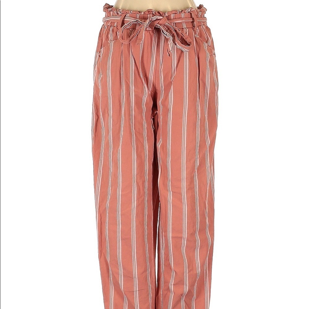 Thread & Supply Women’s High Waited Orange Striped Pants, size medium